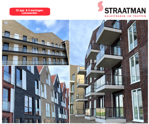 Afgerond project: 32 appartementen & 6 woningen Wiarda te Leeuwarden